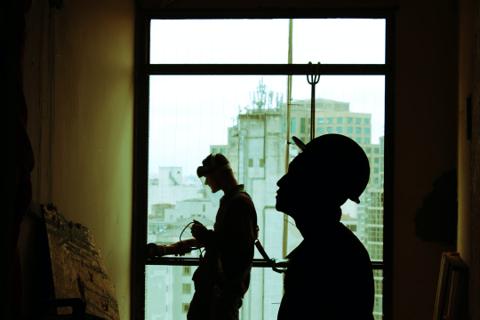 Bauarbeiter auf Baustelle in Imst